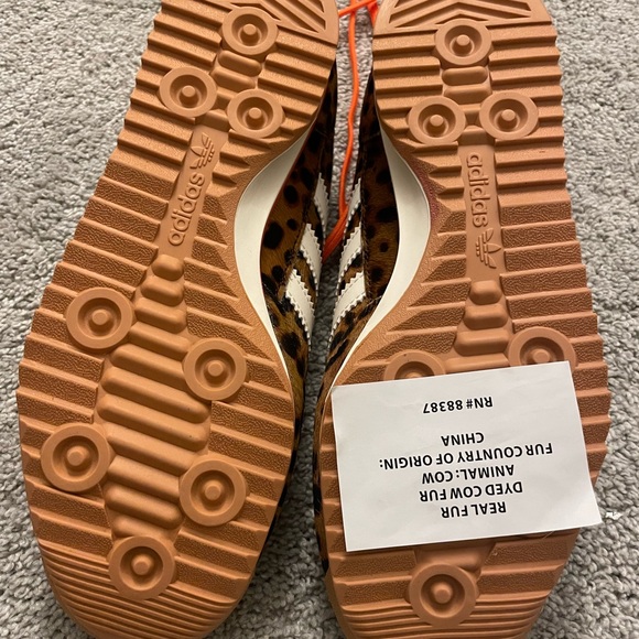 Women's adidas Originals SL 72 OG Leopard Real Fur Size 7 NWT - Picture 6 of 9